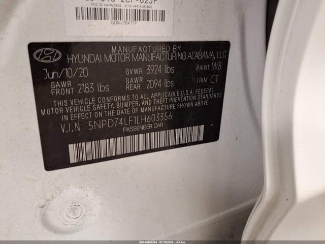 2020 HYUNDAI ELANTRA SE 9