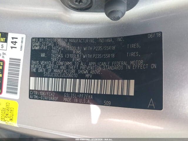 2018 TOYOTA SIENNA LE 7 PASSENGER 9