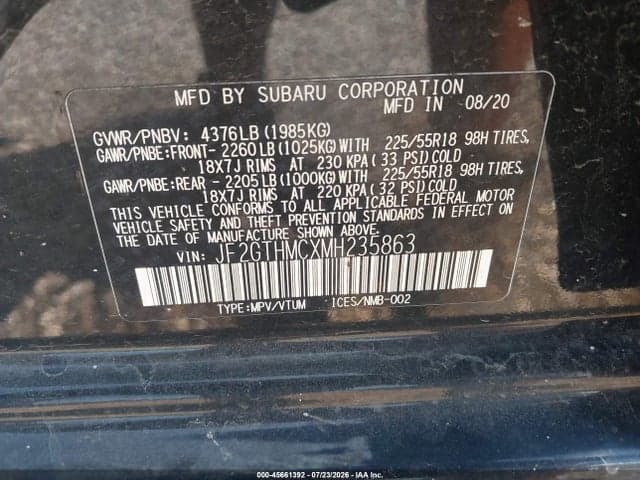 2021 SUBARU CROSSTREK LIMITED 9