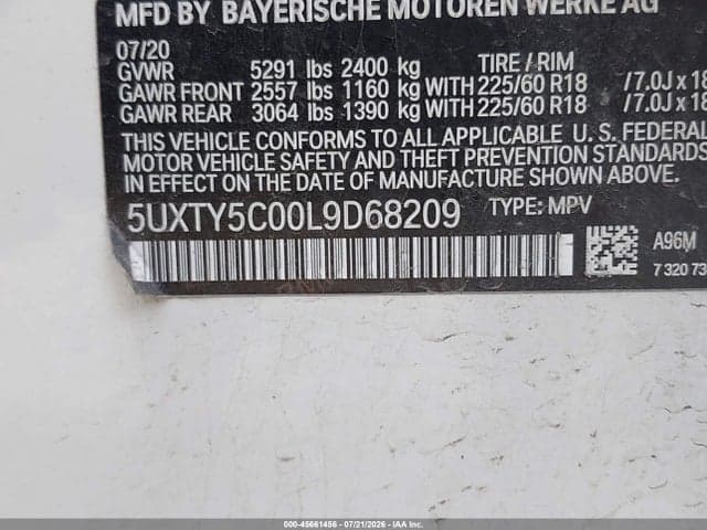 2020 BMW X3 XDRIVE30I 9