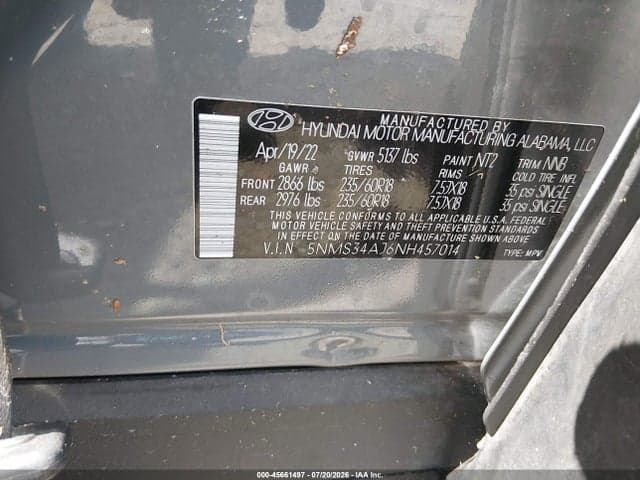 2022 HYUNDAI SANTA FE SEL 9