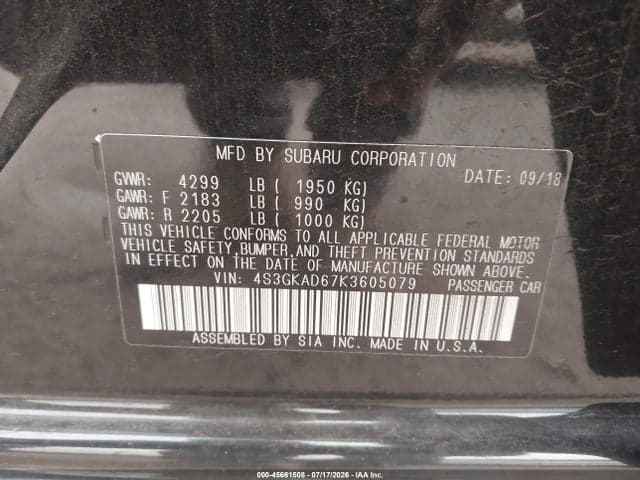 2019 SUBARU IMPREZA 2.0I PREMIUM 9