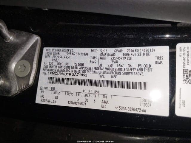 2019 FORD ESCAPE SEL 9