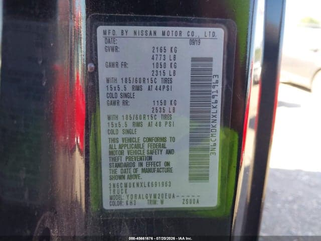 2020 NISSAN NV200 CARGO SV XTRONIC CVT 9