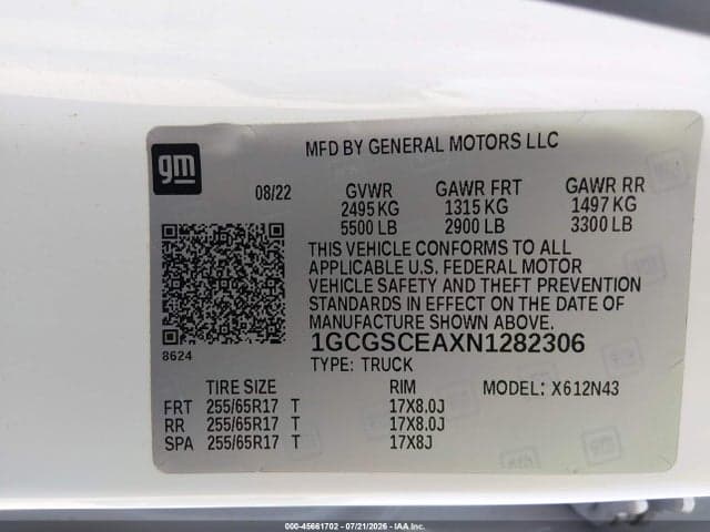 2022 CHEVROLET COLORADO 2WD SHORT BOX LT 9