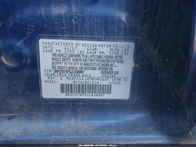 2018 NISSAN VERSA 1.6 SV 9