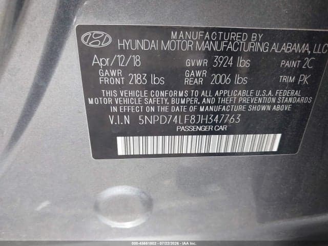 2018 HYUNDAI ELANTRA SE 9