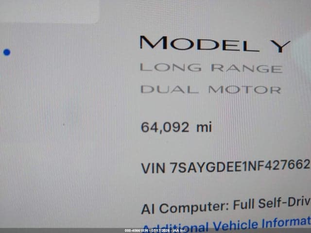 2022 TESLA MODEL Y LONG RANGE DUAL MOTOR ALL-WHEEL DRIVE 16