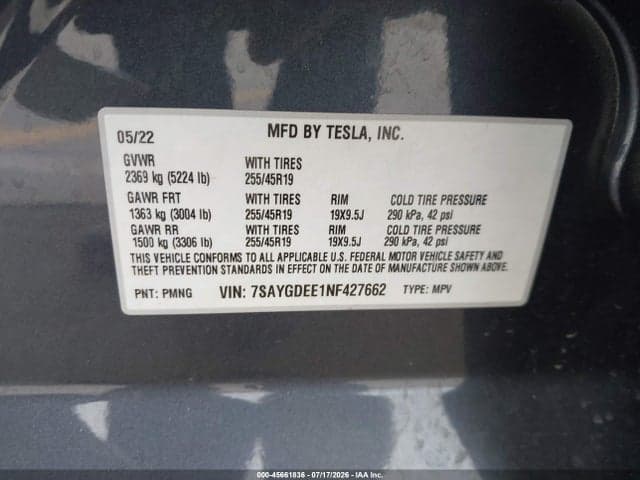 2022 TESLA MODEL Y LONG RANGE DUAL MOTOR ALL-WHEEL DRIVE 9