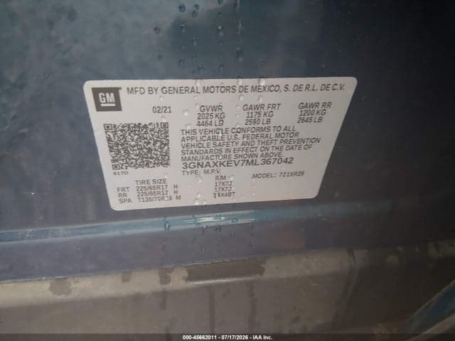 2021 CHEVROLET EQUINOX FWD LT 9