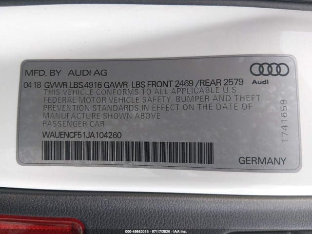 2018 AUDI A5 2.0T PREMIUM 9
