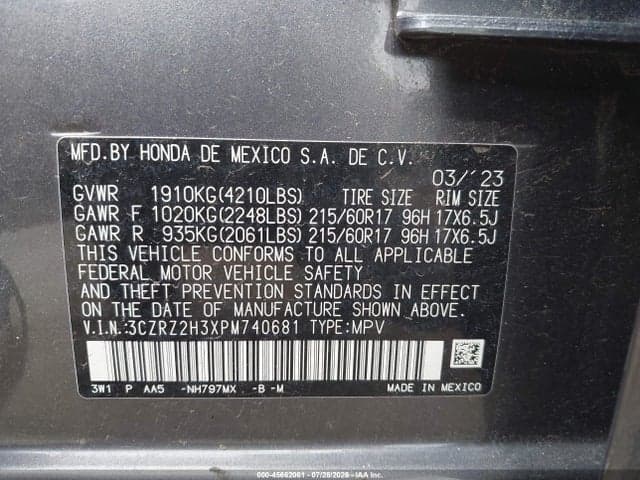 2023 HONDA HR-V AWD LX 9