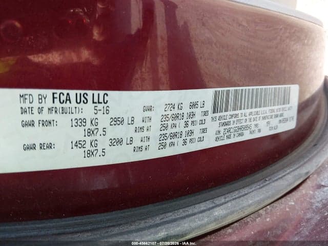 2017 CHRYSLER PACIFICA LIMITED 9