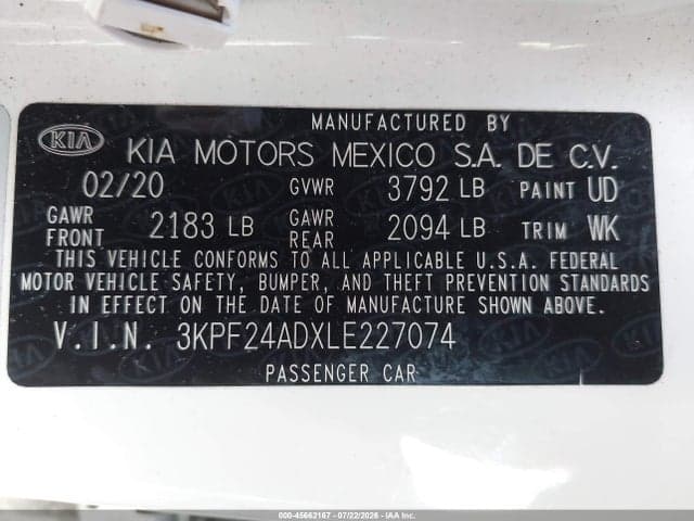 2020 KIA FORTE LXS 9