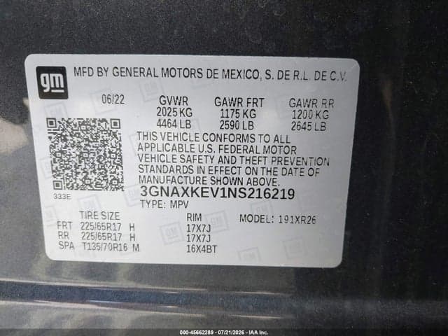 2022 CHEVROLET EQUINOX FWD LT 9