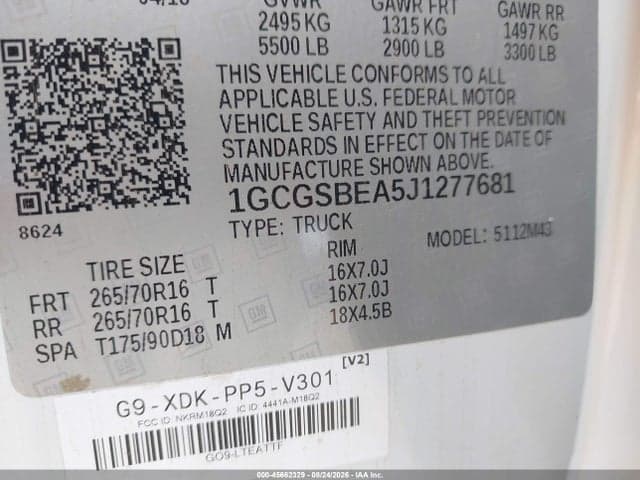 2018 CHEVROLET COLORADO WT 9