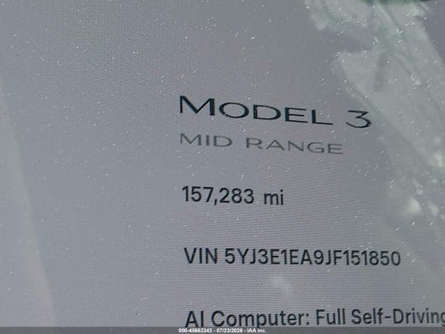 2018 TESLA MODEL 3 LONG RANGE/MID RANGE 15