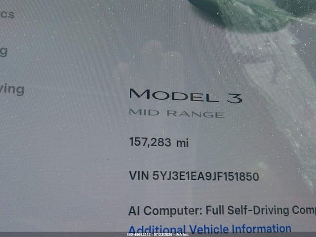 2018 TESLA MODEL 3 LONG RANGE/MID RANGE 7