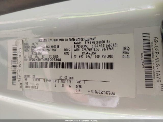 2021 FORD SUPER DUTY F-550 DRW XL 9