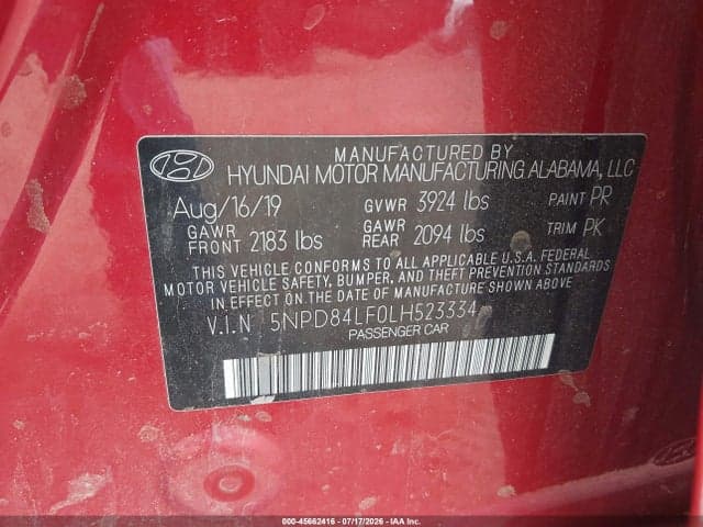 2020 HYUNDAI ELANTRA SEL 9