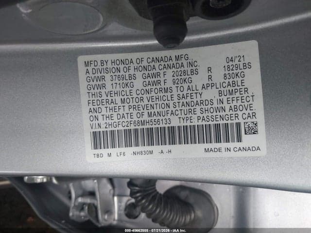 2021 HONDA CIVIC LX 9