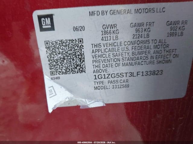 2020 CHEVROLET MALIBU FWD RS 9