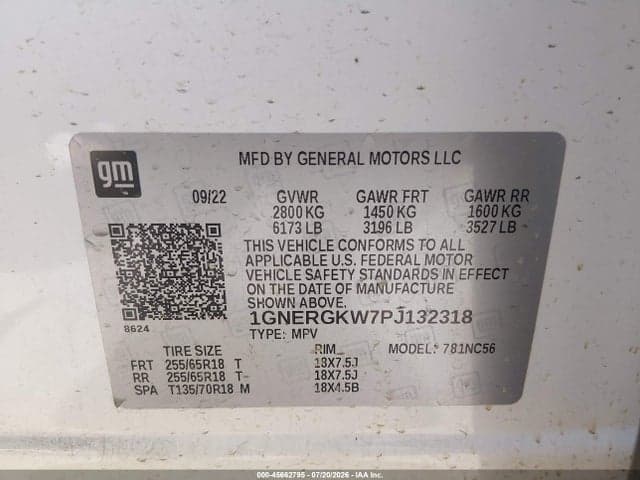 2023 CHEVROLET TRAVERSE FWD LT CLOTH 9