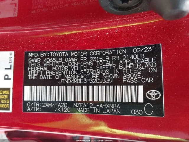 2023 TOYOTA COROLLA SE 9