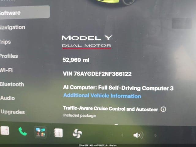 2022 TESLA MODEL Y PERFORMANCE DUAL MOTOR ALL-WHEEL DRIVE 7