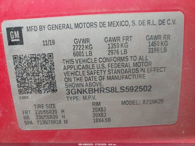 2020 CHEVROLET BLAZER AWD 2LT 9