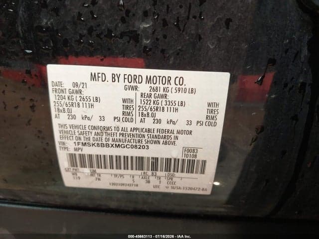 2021 FORD EXPLORER 9