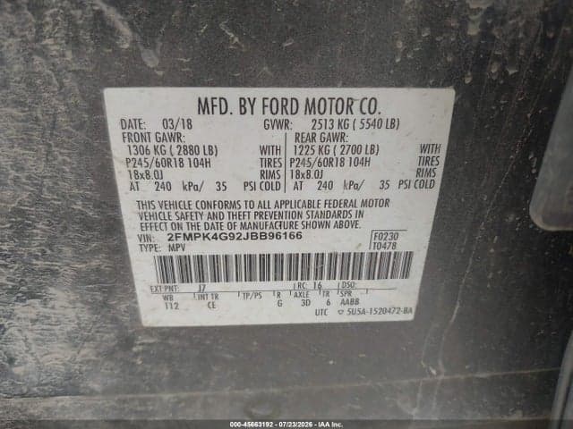 2018 FORD EDGE SE 9