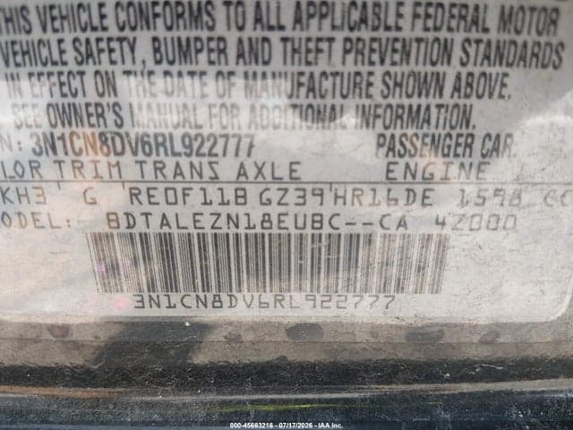 2024 NISSAN VERSA 1.6 S 9