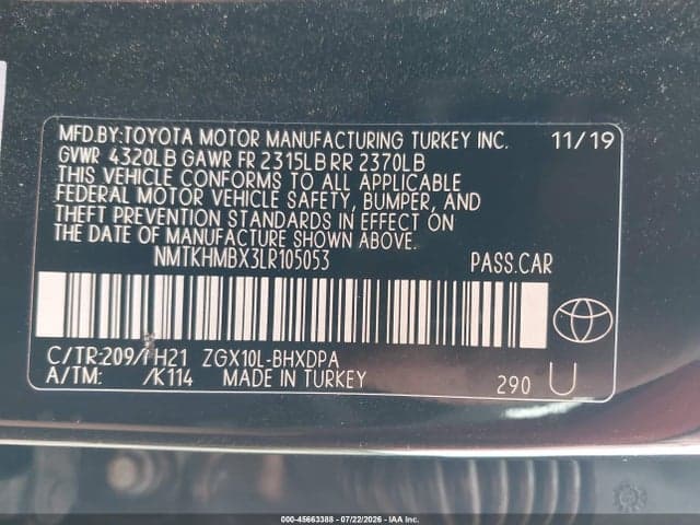 2020 TOYOTA C-HR LE 9