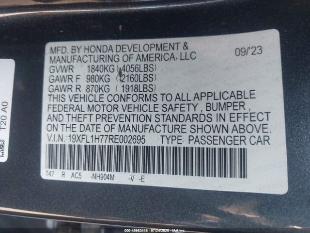 2024 HONDA CIVIC EX-L 9