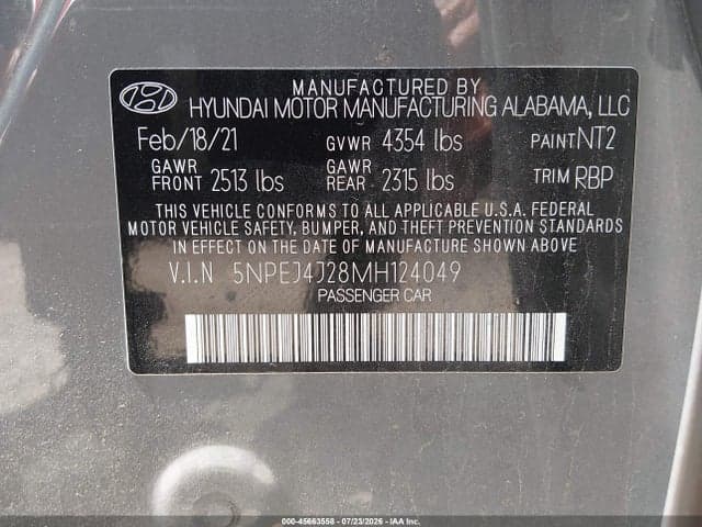 2021 HYUNDAI SONATA SEL PLUS 9