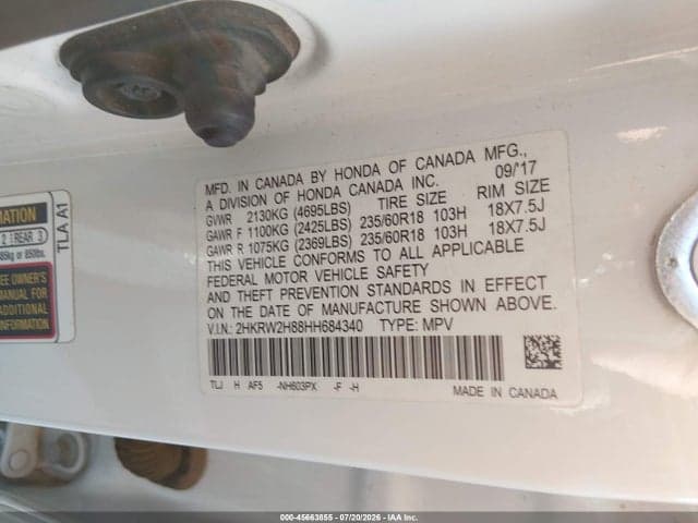 2017 HONDA CR-V EX-L/EX-L NAVI 9
