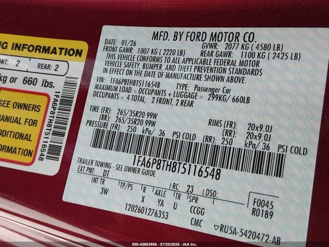 2026 FORD MUSTANG ECOBOOST PREMIUM FASTBACK 9