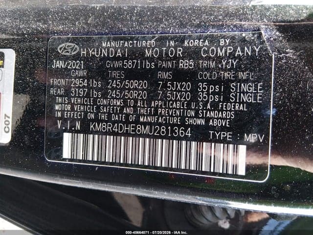 2021 HYUNDAI PALISADE SEL 9