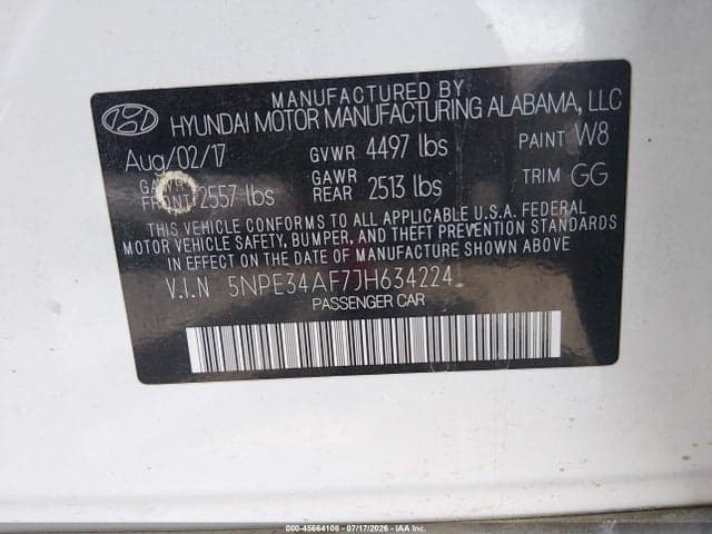 2018 HYUNDAI SONATA LIMITED 9