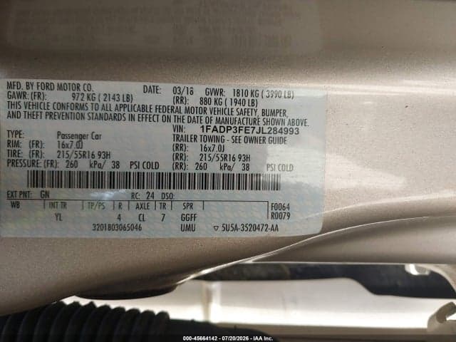 2018 FORD FOCUS SE 10