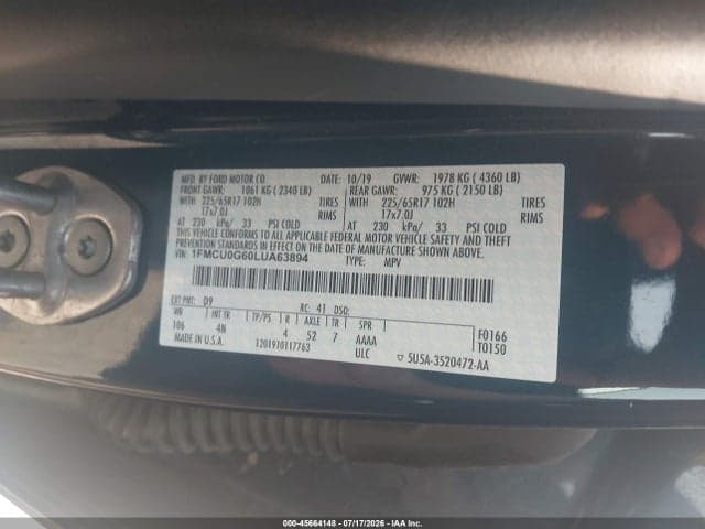 2020 FORD ESCAPE SE 9