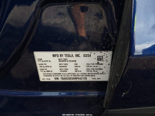 2024 TESLA MODEL X LONG RANGE 9