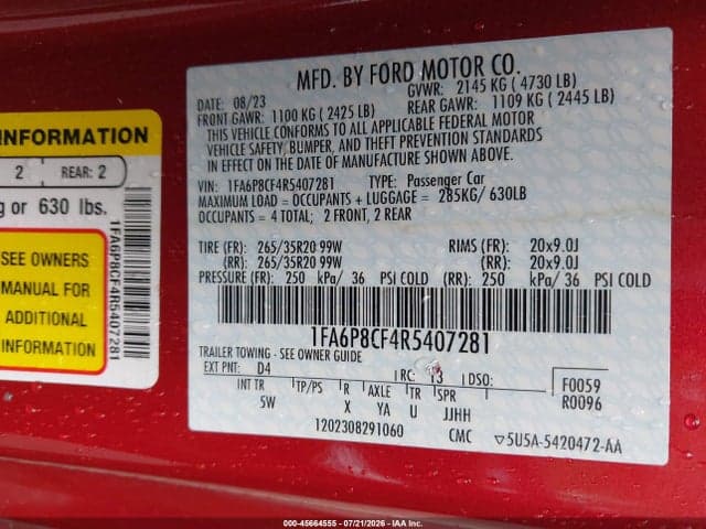 2024 FORD MUSTANG GT PREMIUM FASTBACK 9