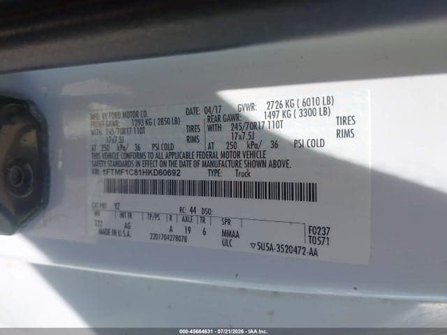 2017 FORD F-150 XL 9