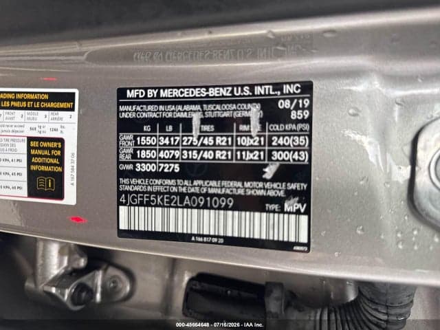 2020 MERCEDES-BENZ GLS 450 4MATIC 9