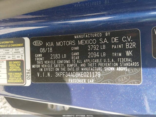 2019 KIA FORTE S 9