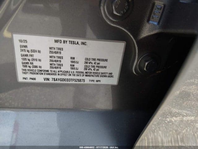 2026 TESLA MODEL Y PREMIUM REAR-WHEEL DRIVE/REAR-WHEEL DRIVE 9