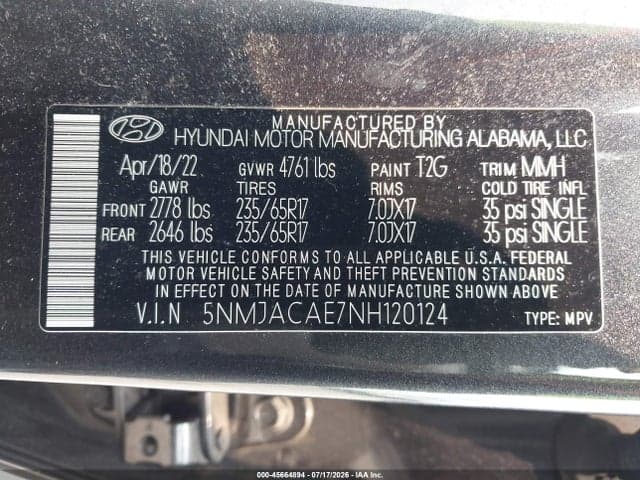 2022 HYUNDAI TUCSON SE 9