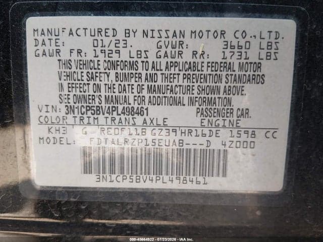 2023 NISSAN KICKS S XTRONIC CVT 9